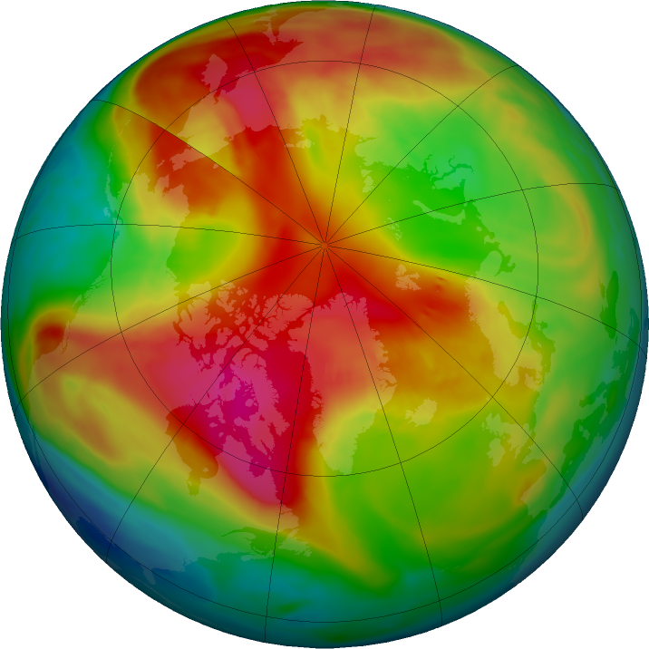 Arctic ozone map for 23 February 2023